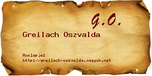 Greilach Oszvalda névjegykártya